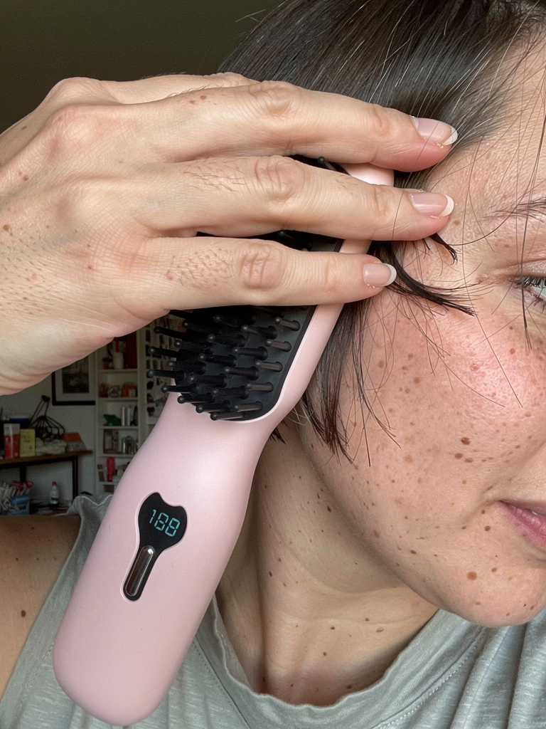 Lumi in Blush roze in de hand