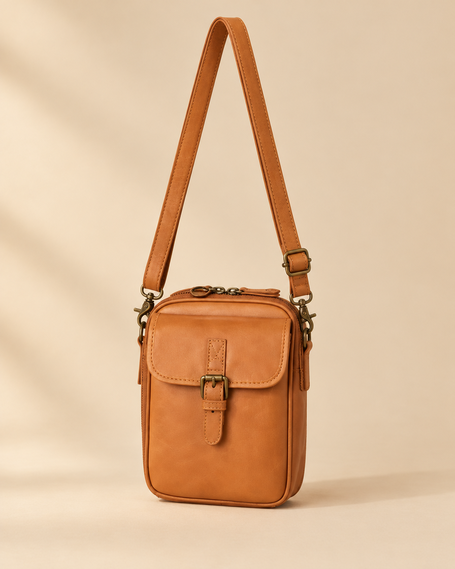 Naya Crossbody Tas – Cognac