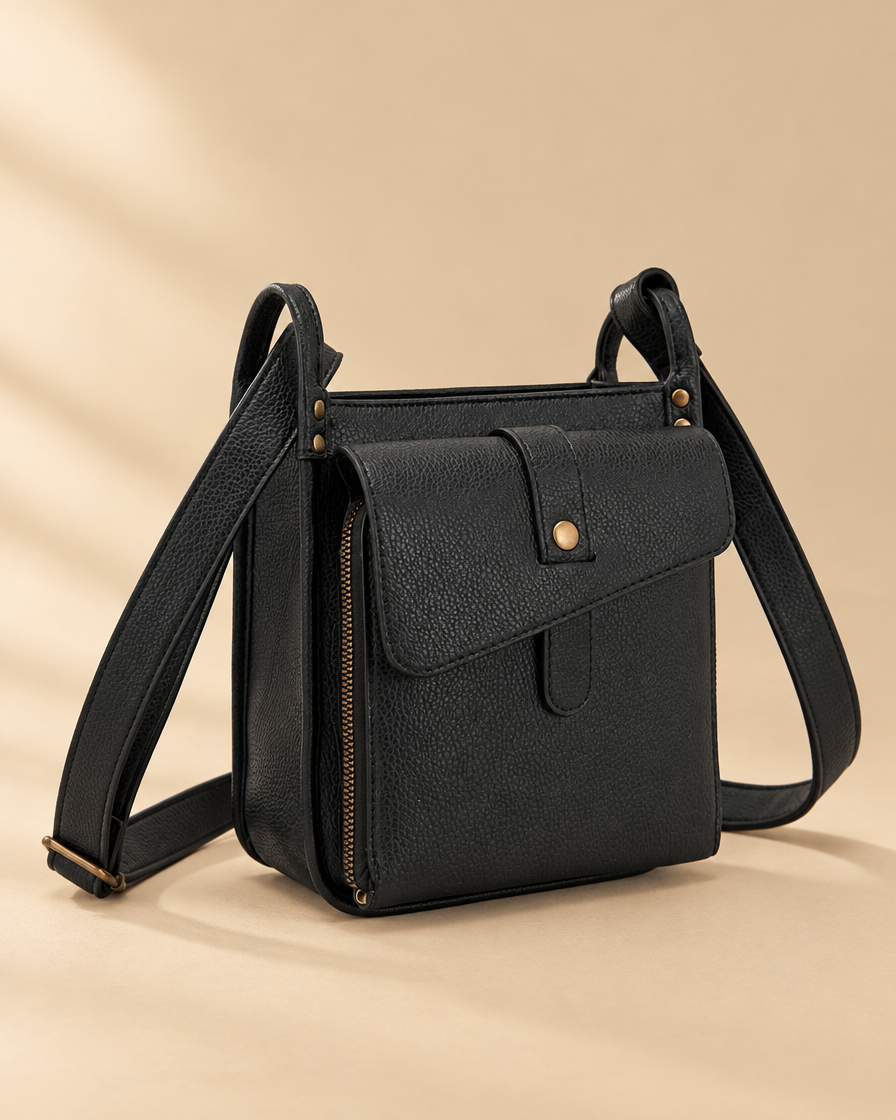 Athena Crossbody Tas – Zwart