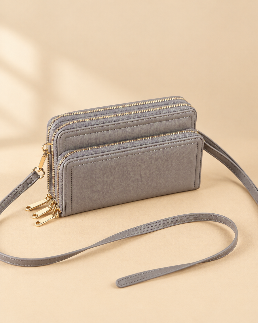 Bali Crossbody Wallet - gray