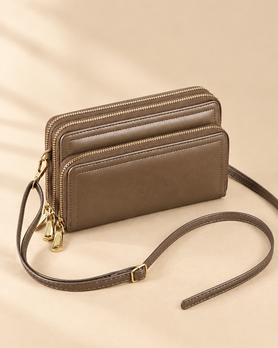 Bali Crossbody Wallet - coffee