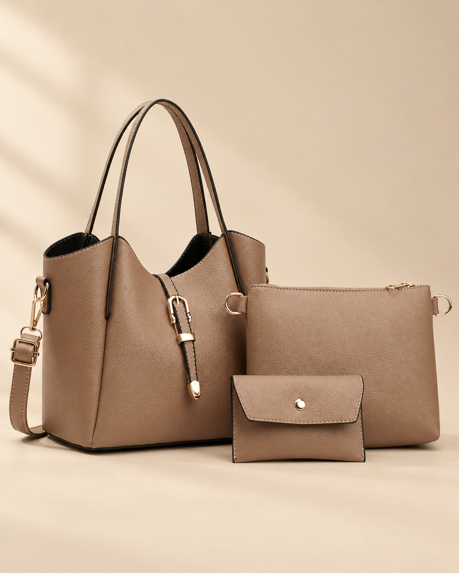 Hera Tote Bag Set (3-delig) – Kaki