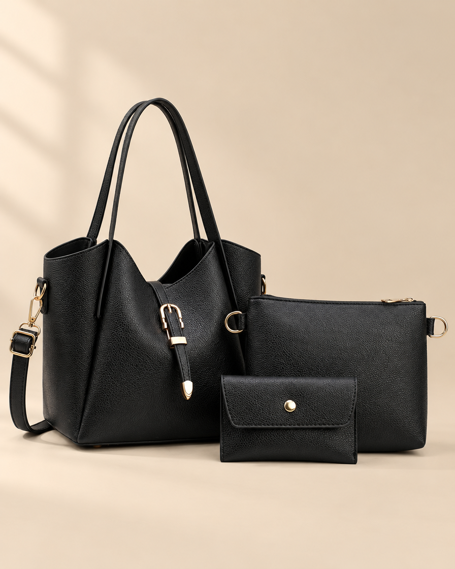 Hera Tote Bag Set - black