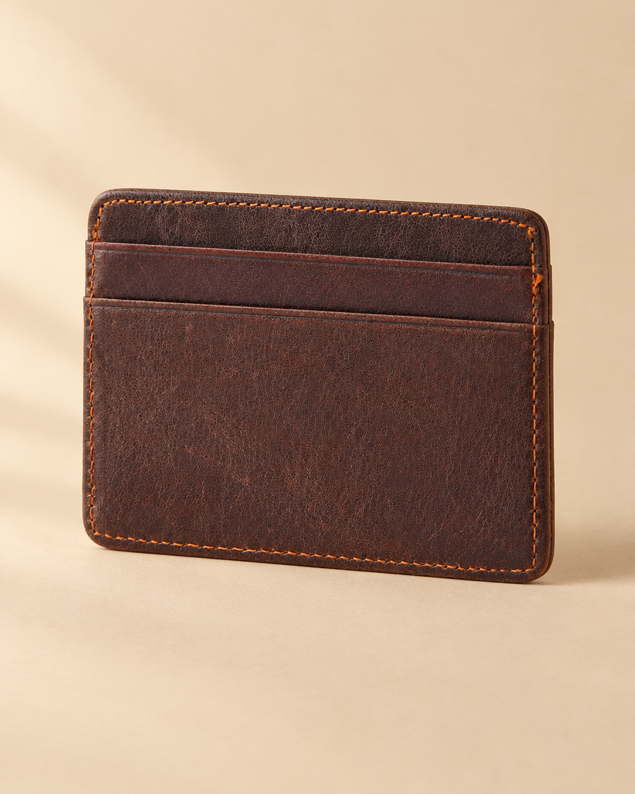 Sterope Leren Pasjeshouder - brown