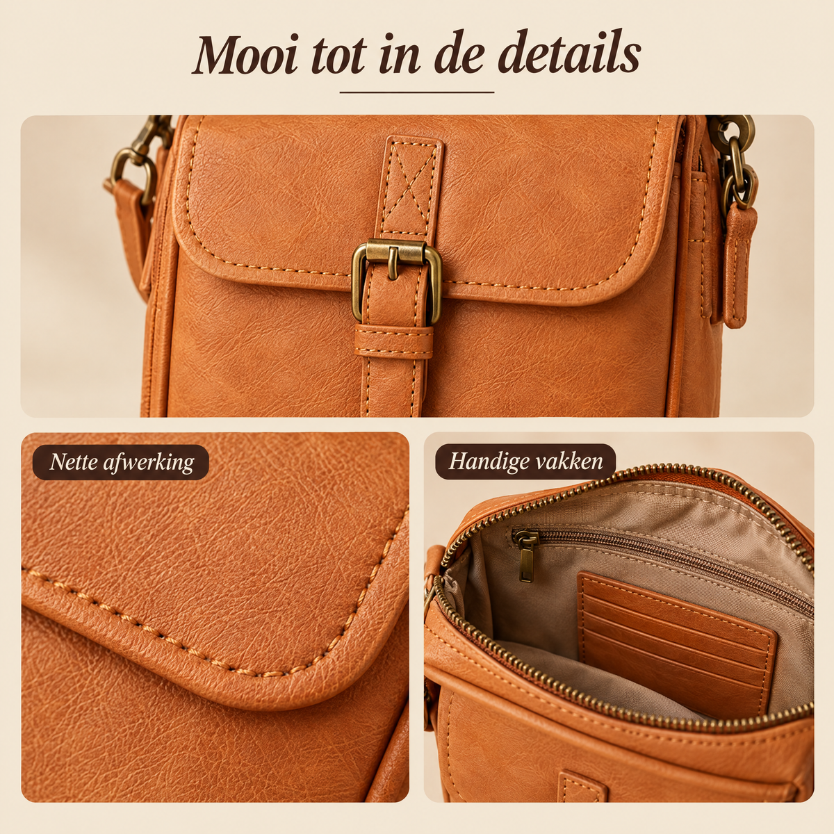 Naya Crossbody Tas – details van dichtbij
