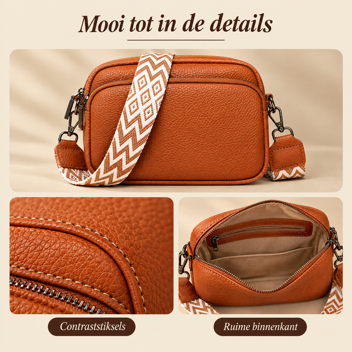 Nemesis Crossbody Tas – details van dichtbij