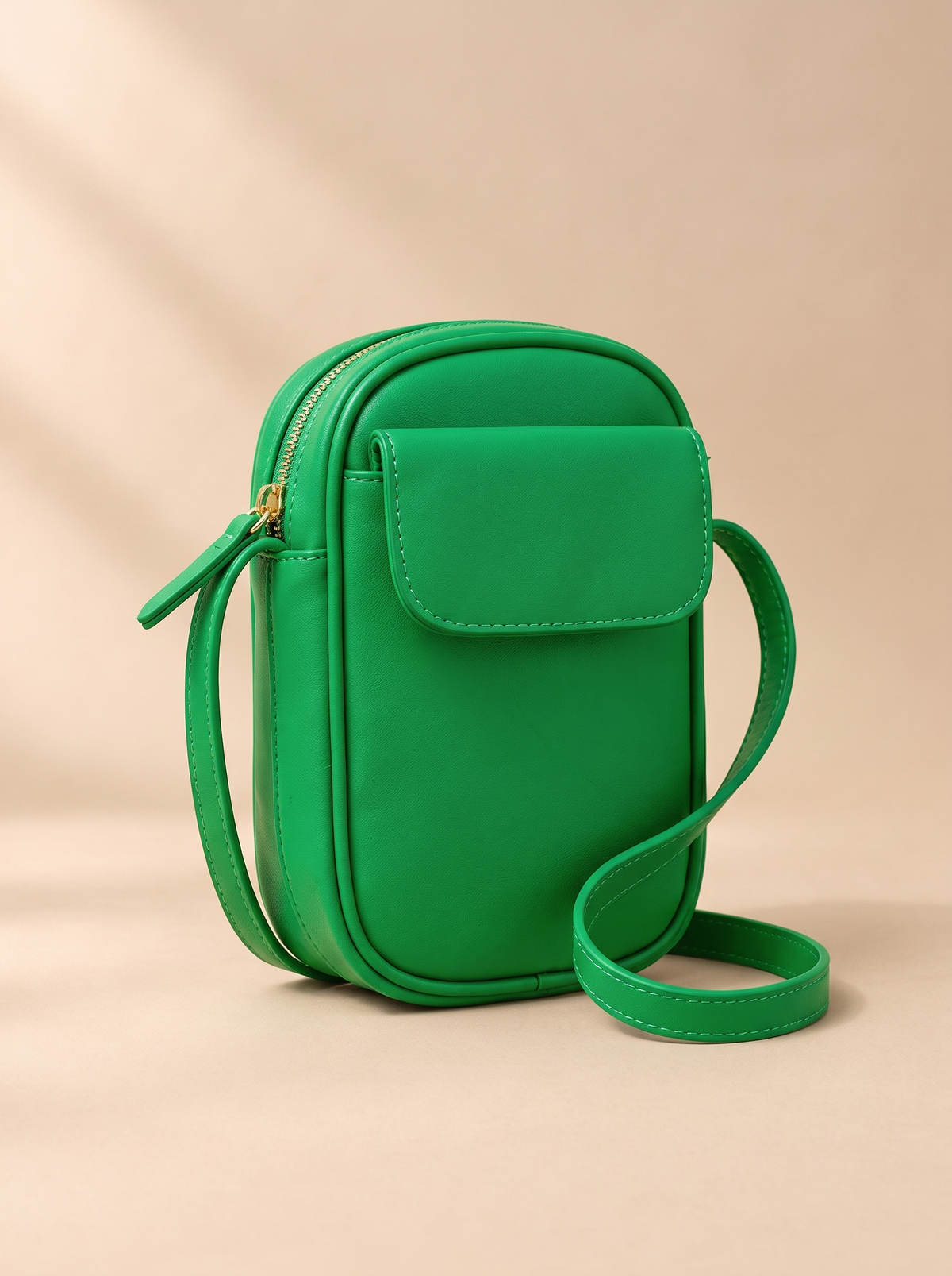 Aphrodite Crossbody Tas, groen, schuin van voren