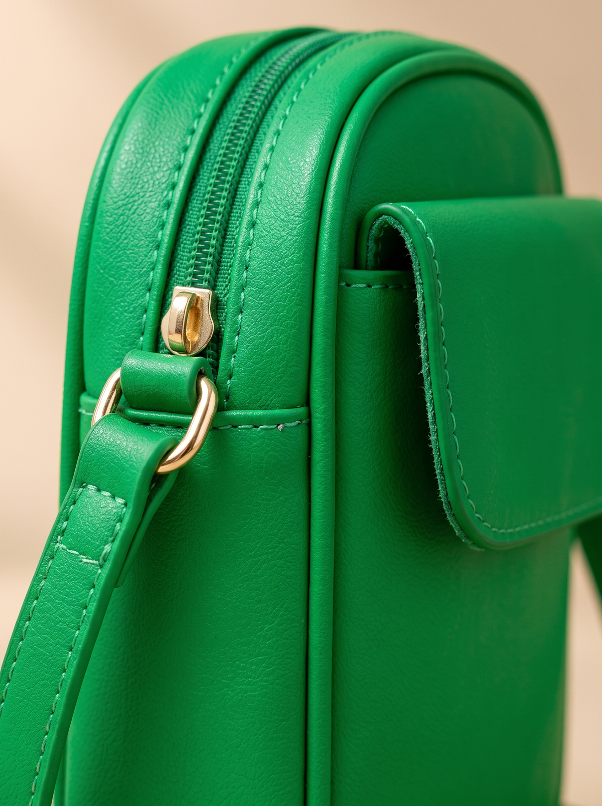 Aphrodite Crossbody Tas, groen, van dichtbij
