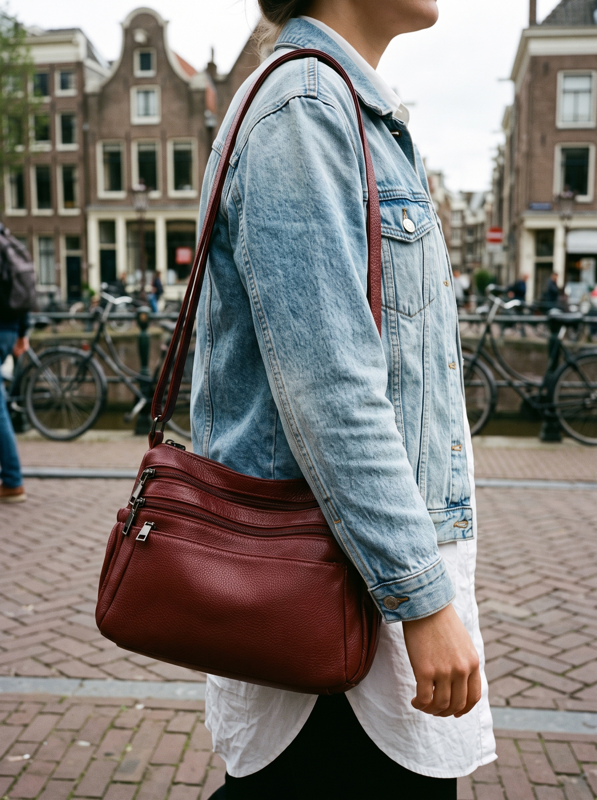 Eris Leren Schoudertas