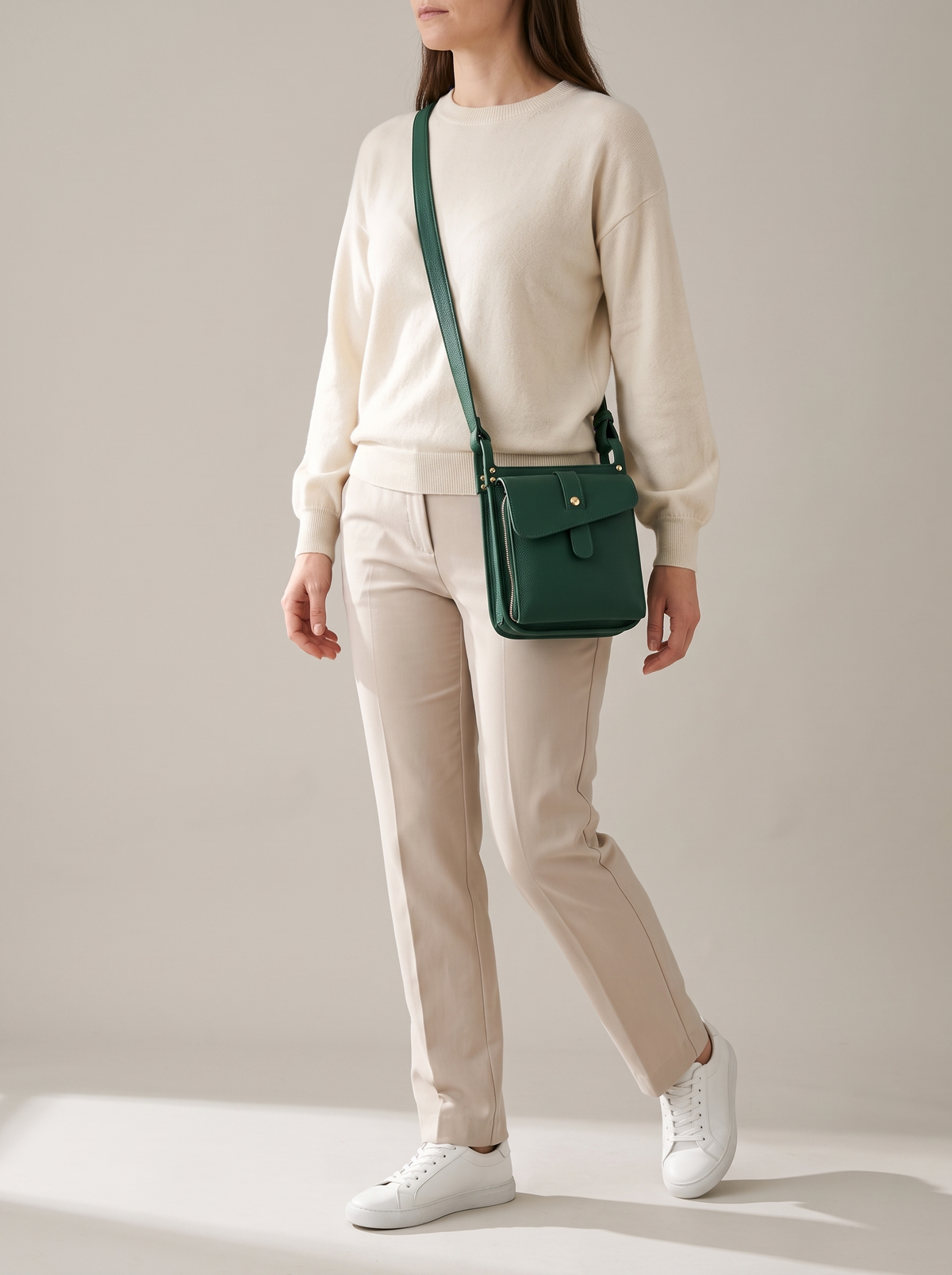 Athena Crossbody Tas, groen, ten voeten uit