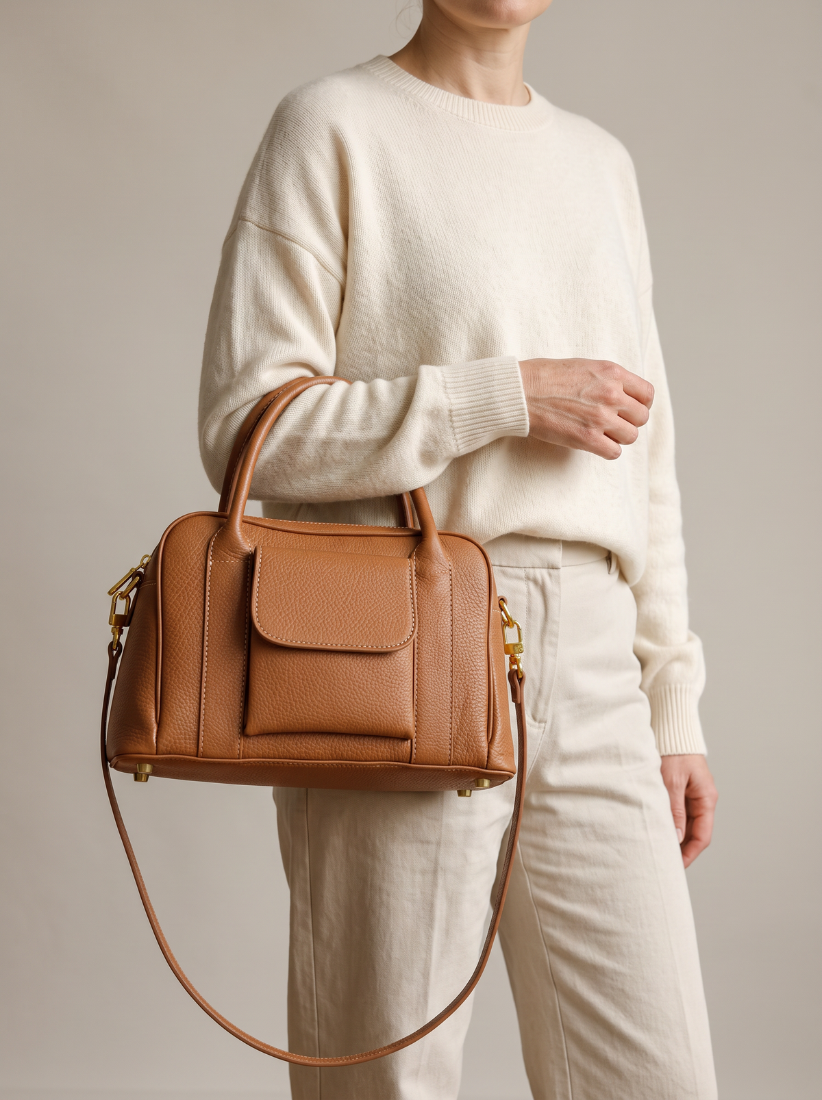 Phoebe Leren Handtas